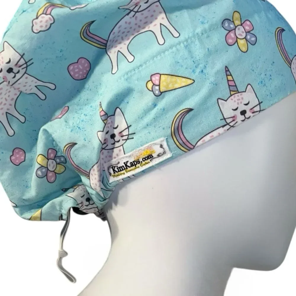 Unicorn Cats Euro Scrub Hat